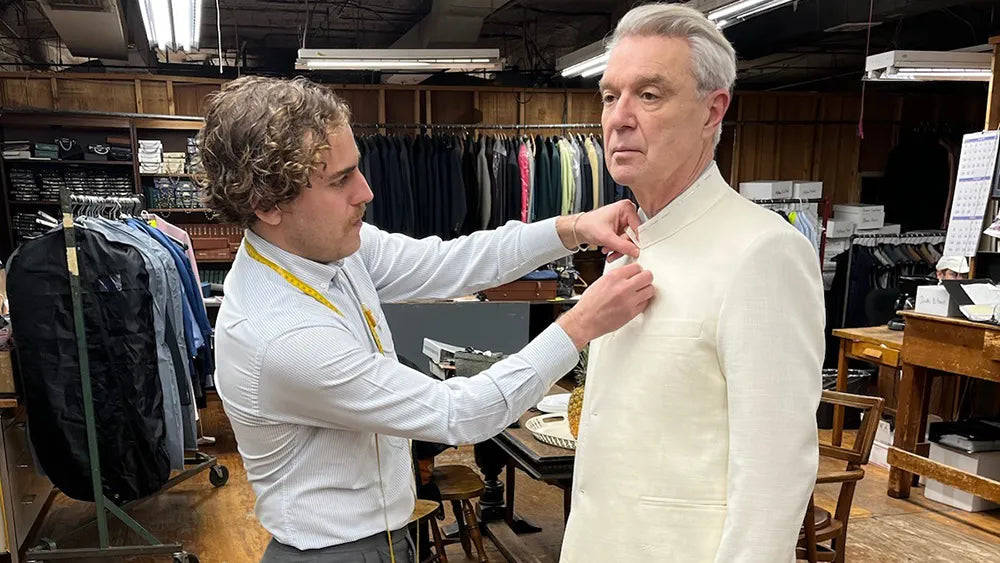 Robb Report // How David Byrne's Oscars Suit Was Made by a Brooklyn Tailor in a Week